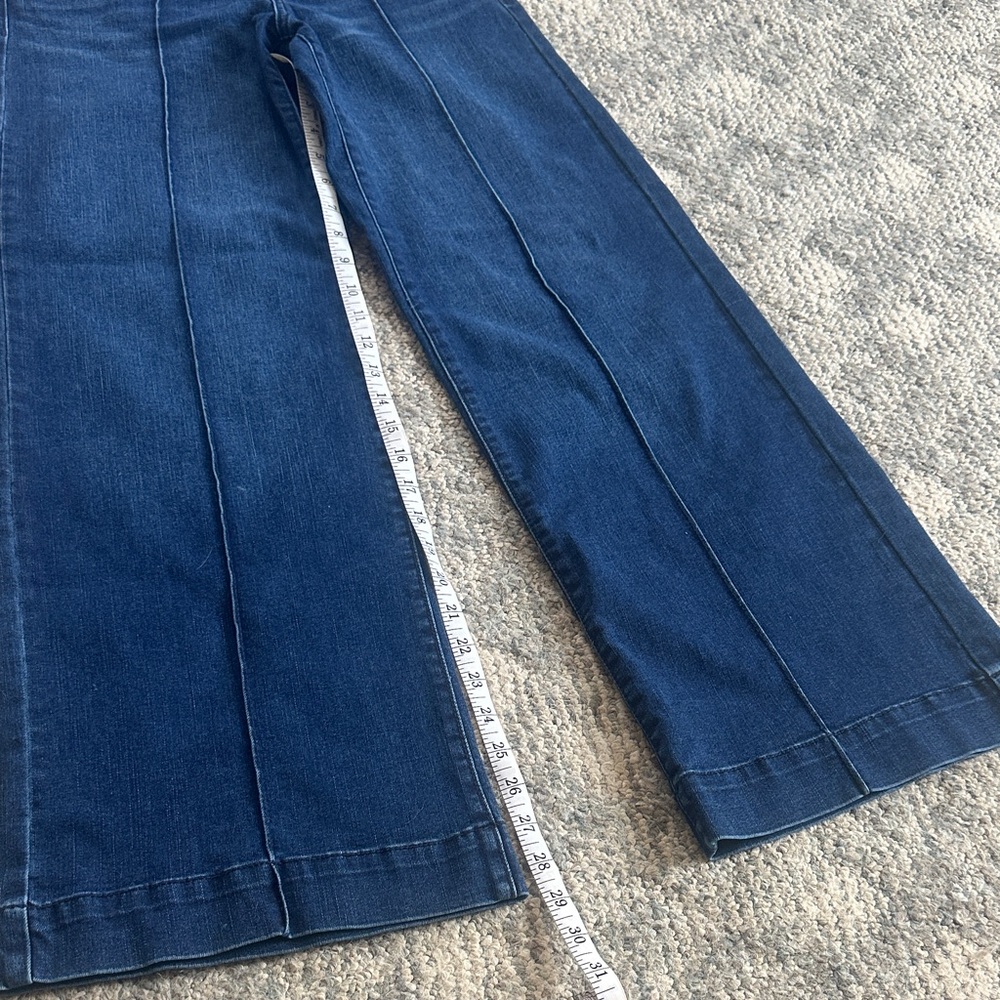 Time and Tru Indigo Wide-Leg Jeans with Front Seams - Picture 3 of 4